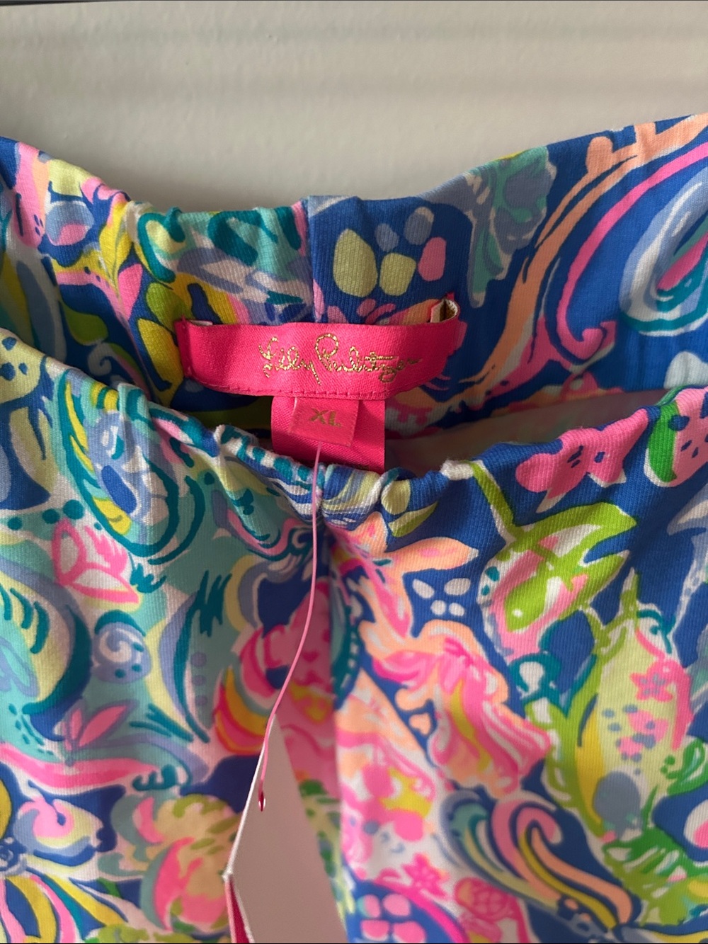 Lilly Pulitzer Women’s Georgia May  Palazzo Pants Pink, Blue & Lime Green XL - Picture 4 of 9